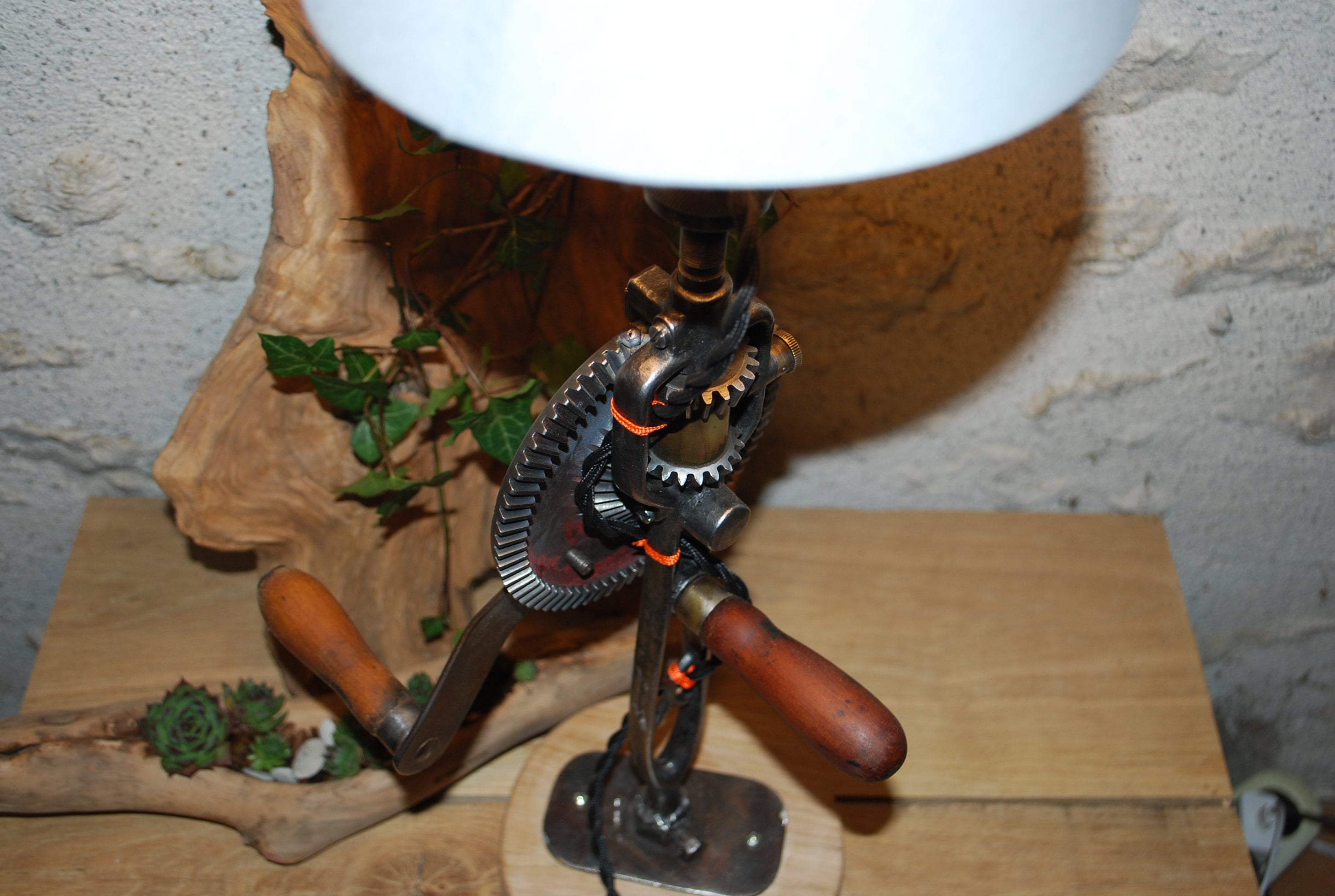 Lampe d'ambiance, vintage, indus, original, recyclée. - Etsy France