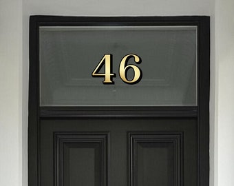 Premium Gold Fanlight Transom House Door Numbers, Victorian Style House Number, Gold, Silver, Housewarming Gift