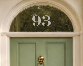 Traditional Frosted House Number Stickers for Glass Doors