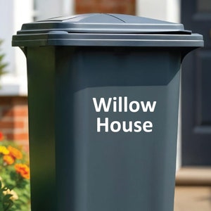 Custom Wheelie Bin Stickers | House Name Sign | Door Numbers | Bin House Numbers Set | Home Organisation Improvement | Numbers Vinyl Decals