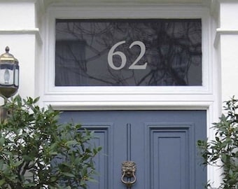 Frosted Fanlight Door Number, Etched Glass House Number, Victorian Style Fanlight House Number, Front Door Number, Housewarming Gift