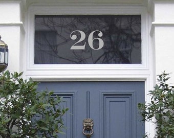 Classic Frosted Fanlight Door Number, Etched Glass House Number, Victorian Style Fanlight House Number, Front Door Number, Housewarming Gift