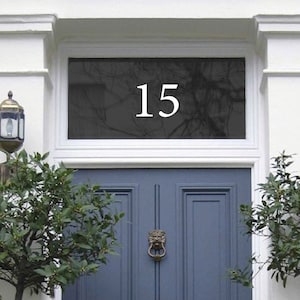 Personalised White Modern Fanlight Door Number, House Number, Victorian Sticker, Victorian Style Fanlight House Number, Front Door Number