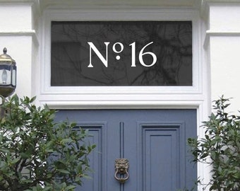 Premium Elegant White Fanlight Door Number, Transom White House Number, Stylish Fanlight House Number, Front Door Number, Housewarming Gift