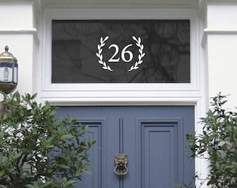 Personalised White Fanlight Door Number, House Number, Victorian Style Fanlight House Number, Front Door Number, Housewarming Gift