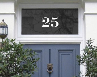 Classic White Fanlight Door Number, House Number, Victorian Sticker, Victorian Style Fanlight House Number, Front Door Number, Housewarming