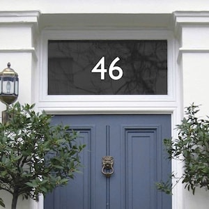 Personalised White Fanlight Door Number, House Number Sticker, Simple Style Transom Number, Fanlight House Number, Front Door Number