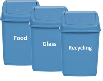 Waterproof Recycling Bin Labels: Clear Sorting Stickers
