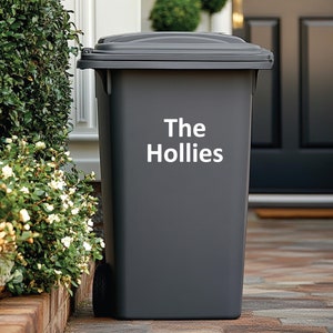 Custom Wheelie Bin Stickers | House Name Sign | Door Numbers | Bin House Numbers Set | Home Organization Improvement | Numbers Vinyl Decals