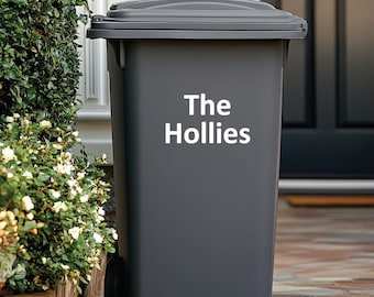 Custom Wheelie Bin Stickers | House Name Sign | Door Numbers | Bin House Numbers Set | Home Organization Improvement | Numbers Vinyl Decals