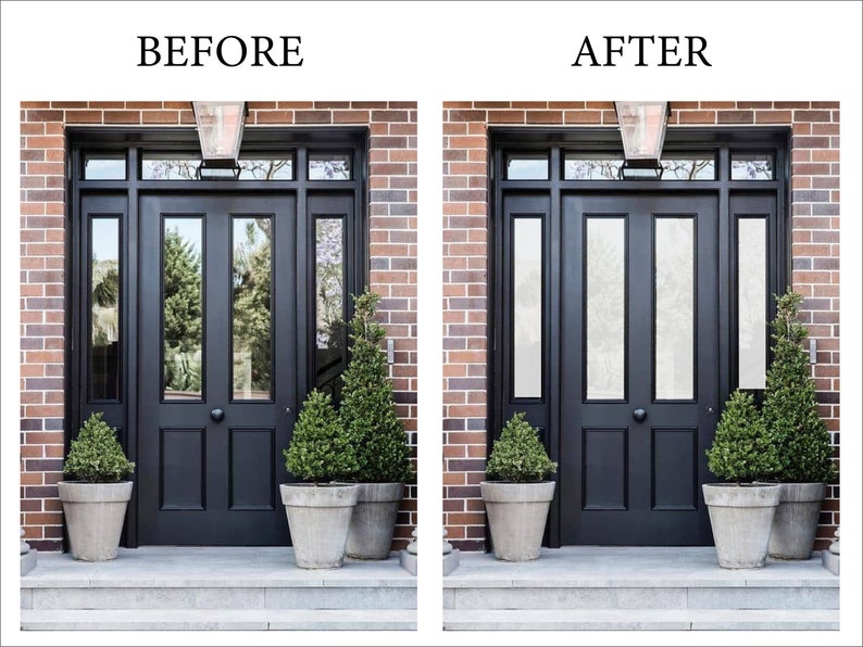 Premium Frosted Privacy Window Glass Film Etched Glass Effect Etsy