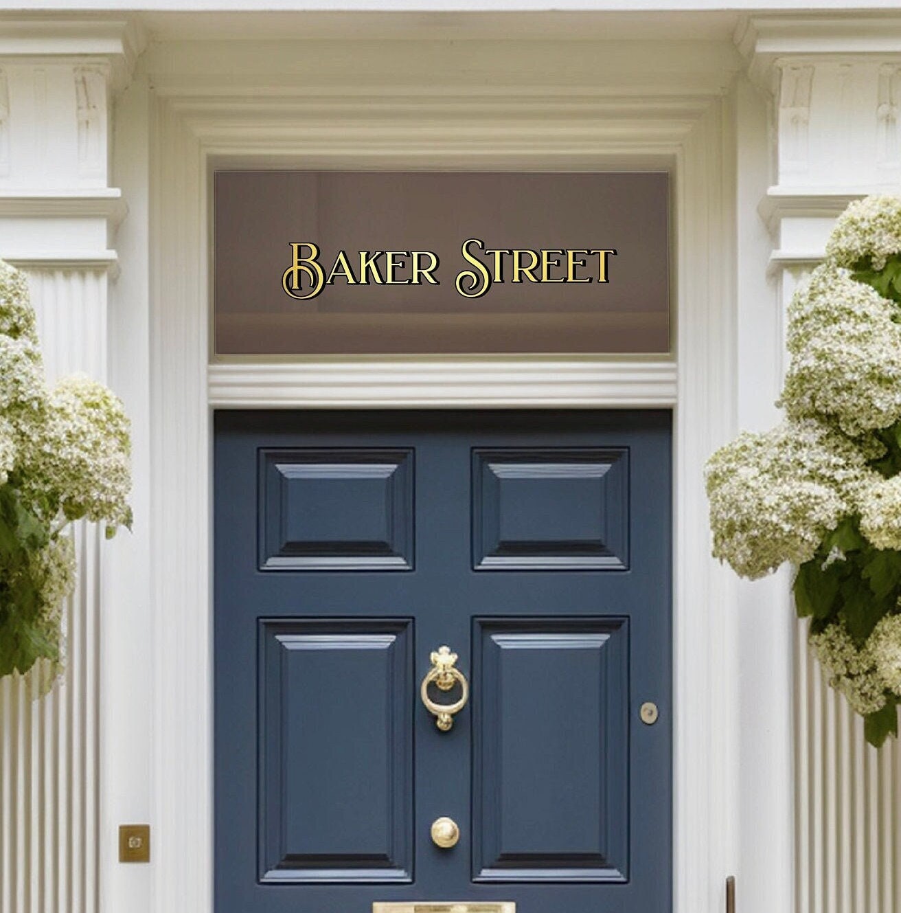 Premium Gold Fanlight Transom House Name, Elegant Victorian Style House ...