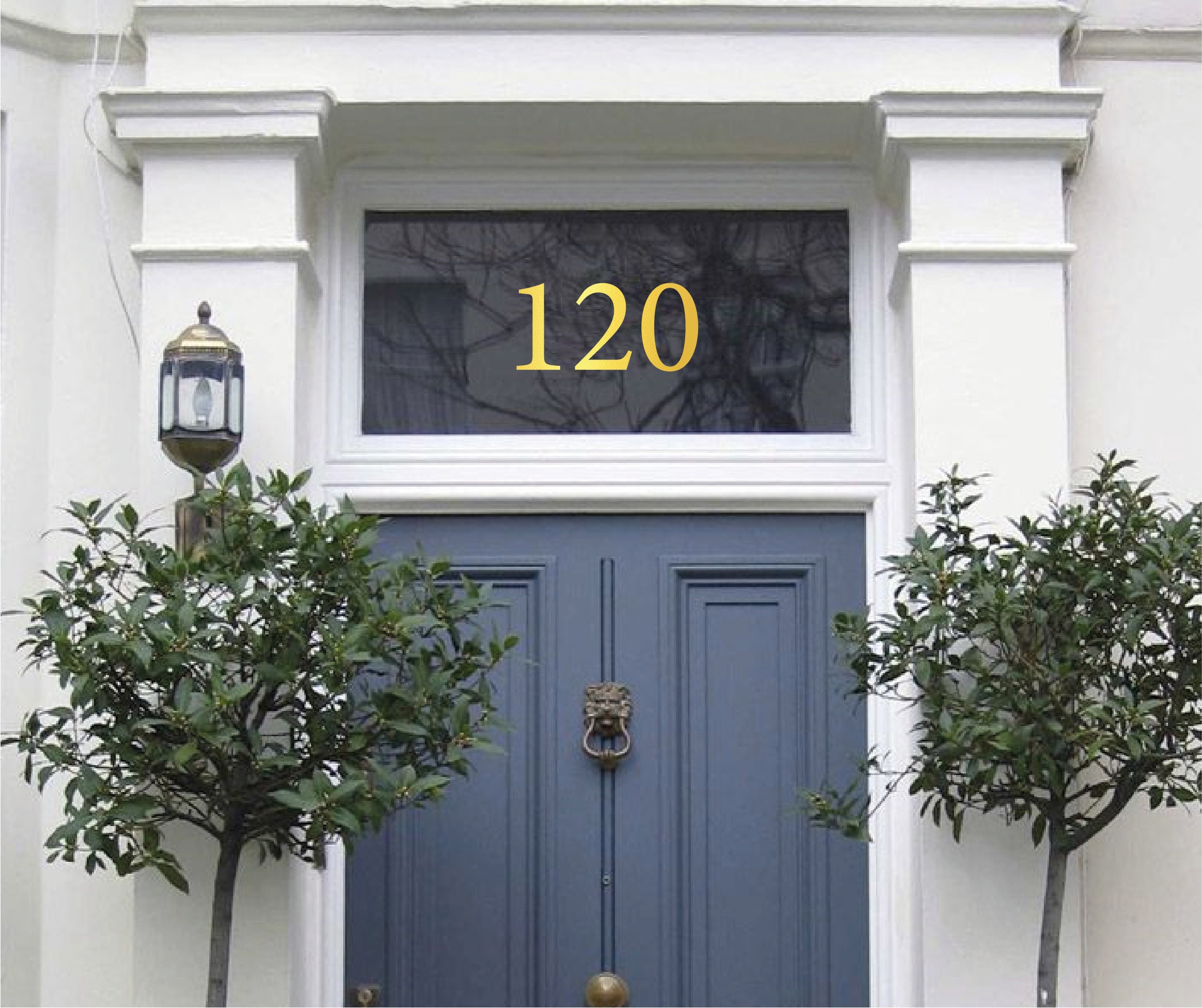 Chrome Gold Fanlight Transom House Door Number Modern Style - Etsy UK