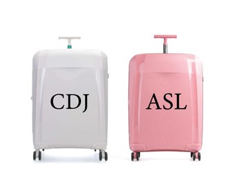 Sticker bagage initial personnalisé : sticker valise de voyage