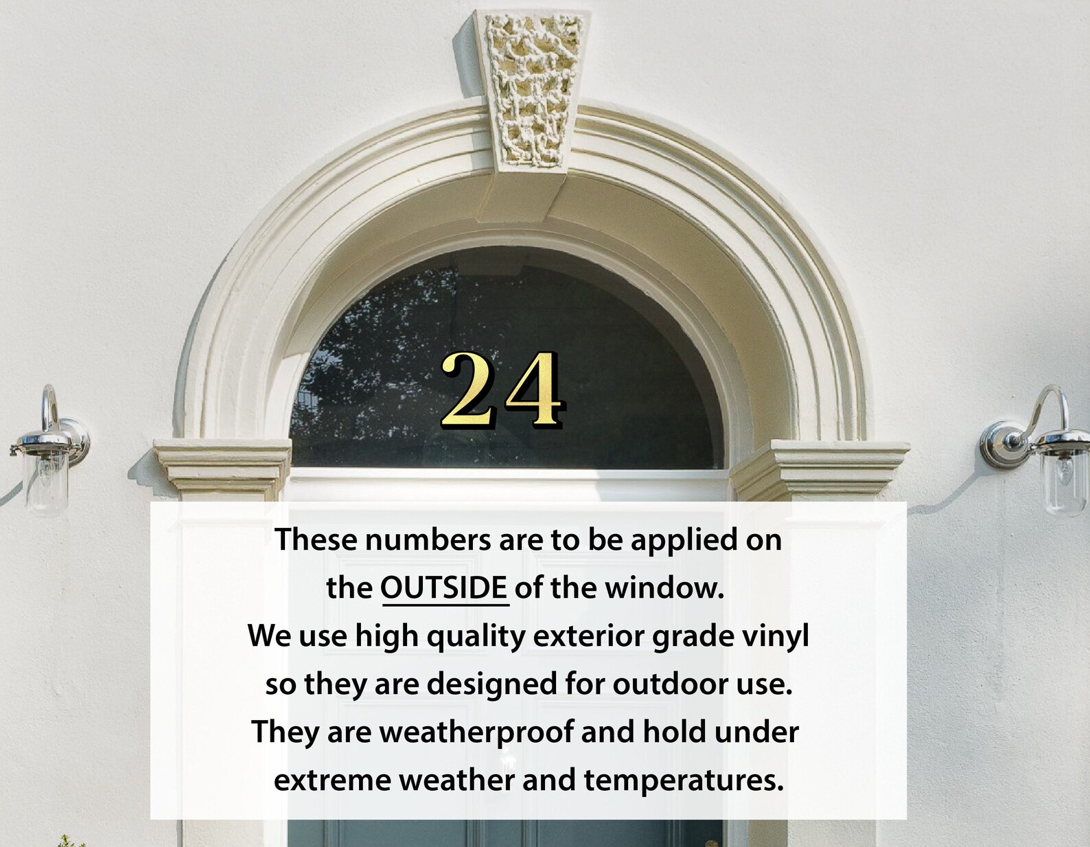 Premium Gold Fanlight Transom House Door Numbers Victorian - Etsy