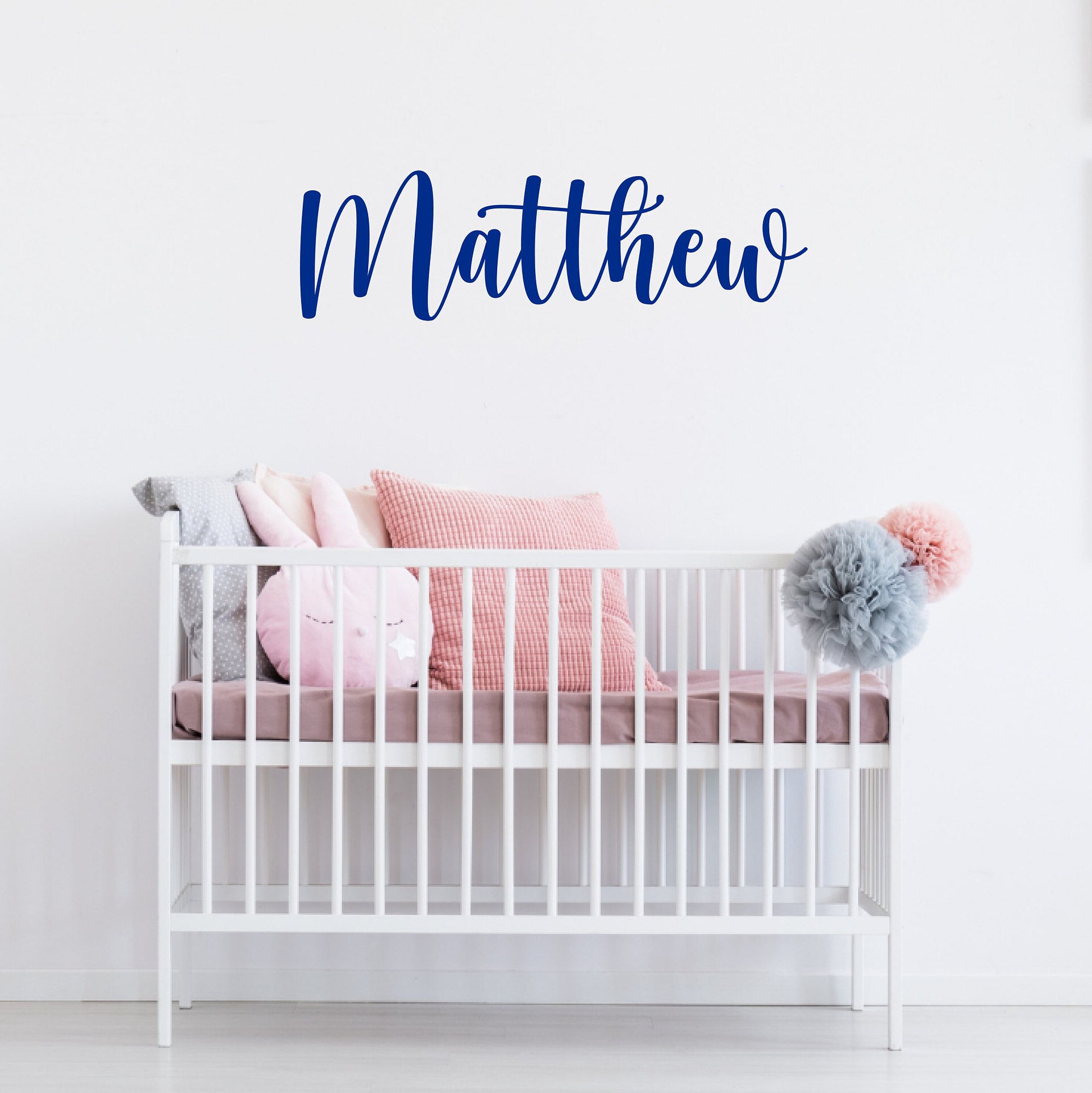 Personalised Name Nursery Wall Sticker Name Wall Decal Etsy
