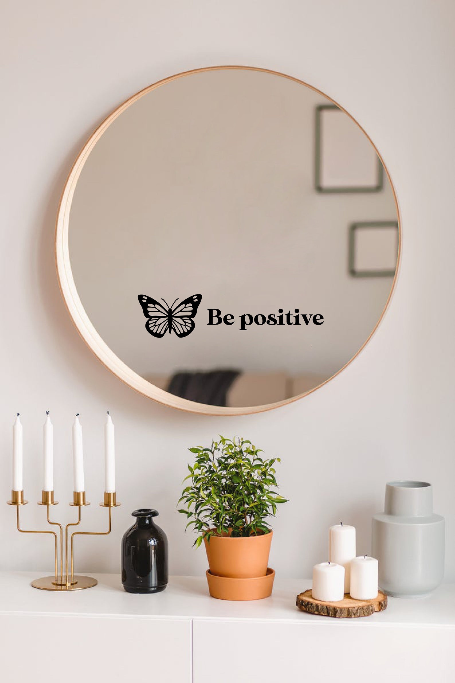 Be Positive Sticker Mirror Sticker Mirror Decal Etsy