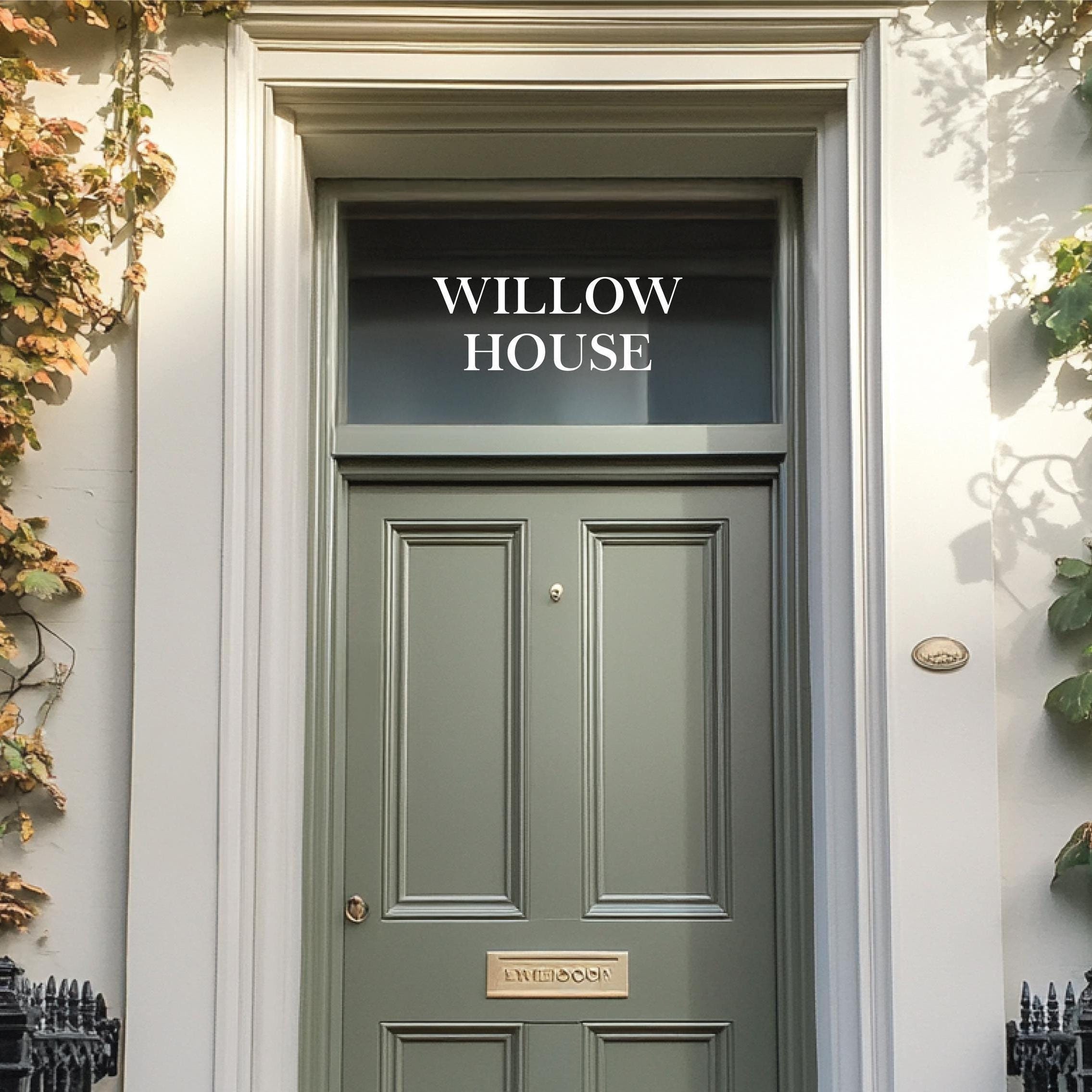 Premium White House Name Fanlight Sign, Transom House Name, Traditional Victorian Style House Names, House Name Decal Sticker