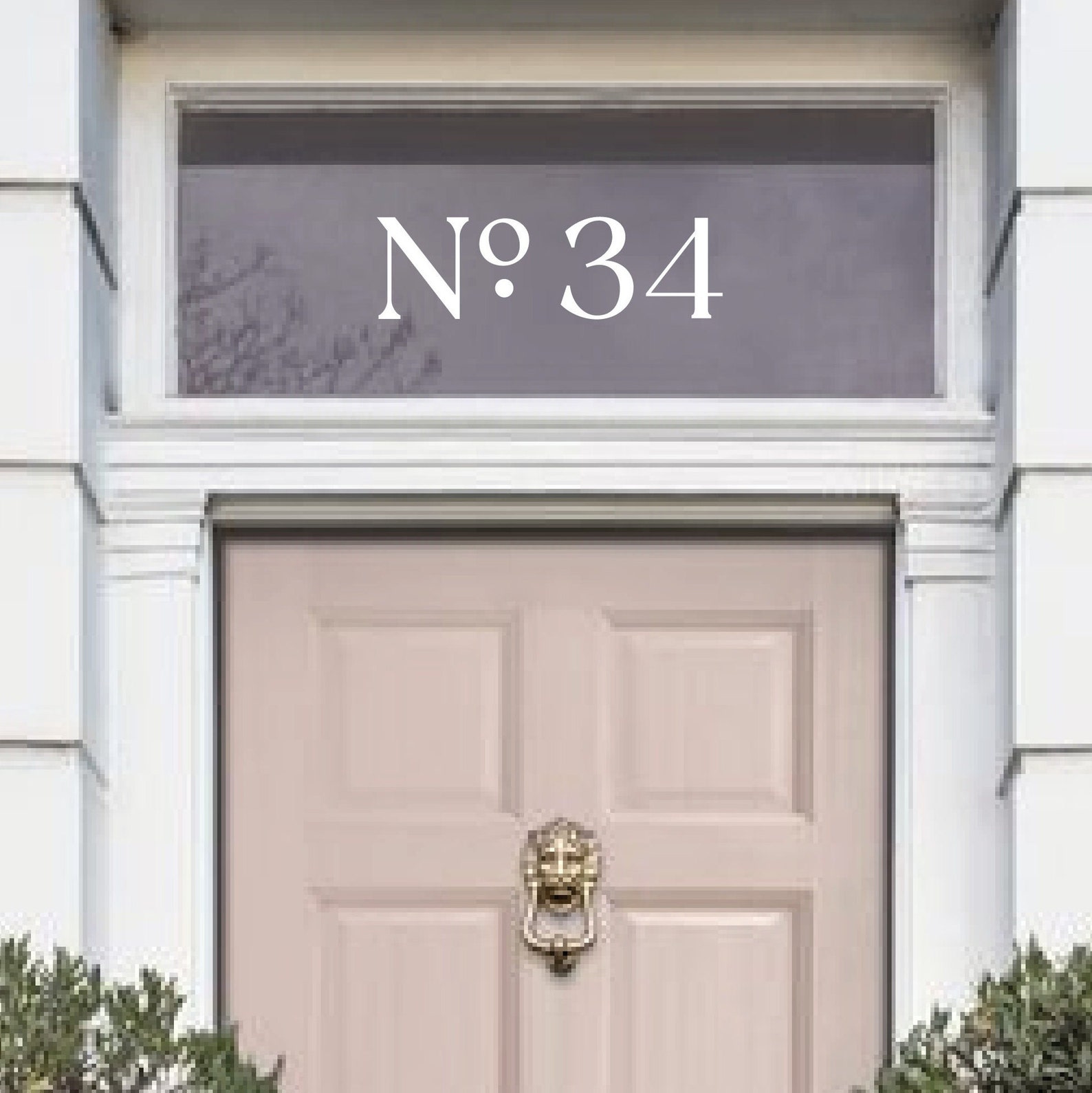 Premium Elegant White Fanlight Door Number, Transom White House Number ...
