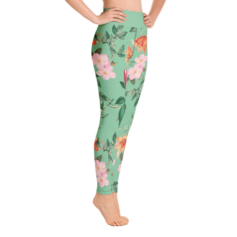 Flowers LEGGINGS Yoga with Abstract Flower Pattern Jogging Pants Unisex Yoga Pants Sports Pants Yoga Leggings Comfortable Elastic,