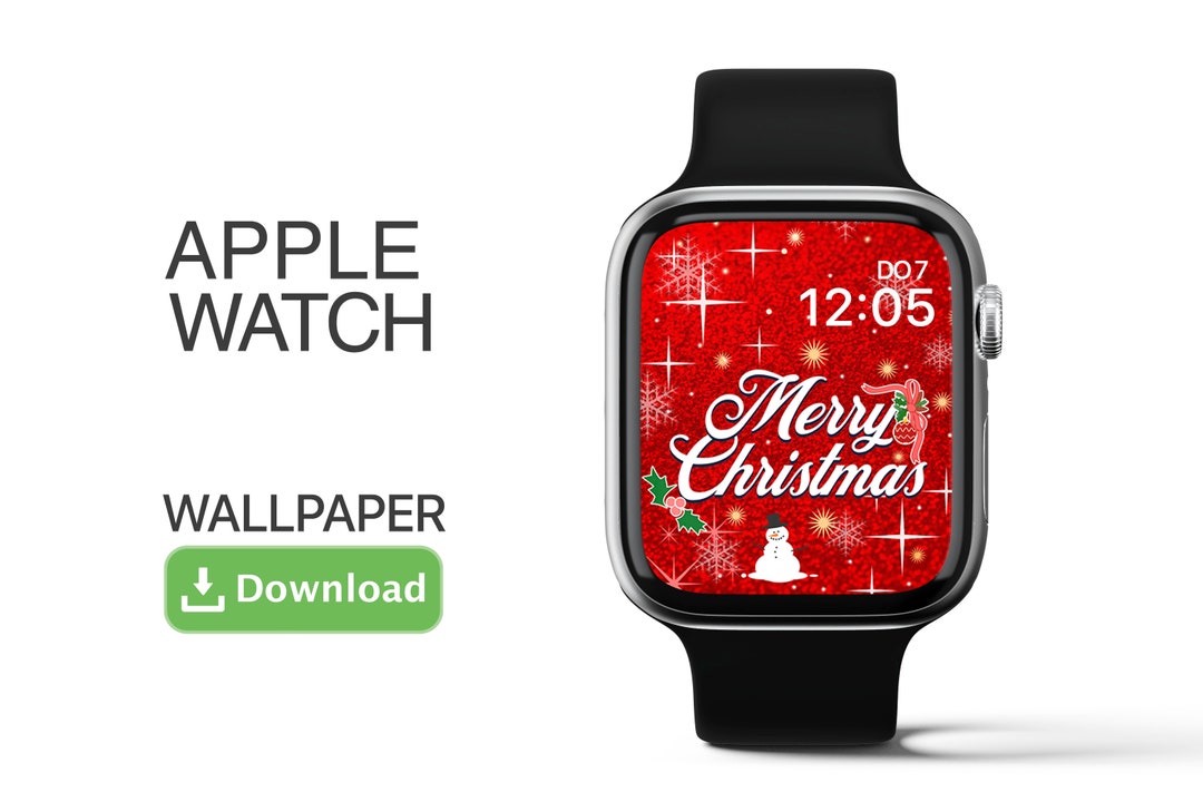 Apple Watch Wallpaper Merry Christmas, Christmas Watch Face, Christmas