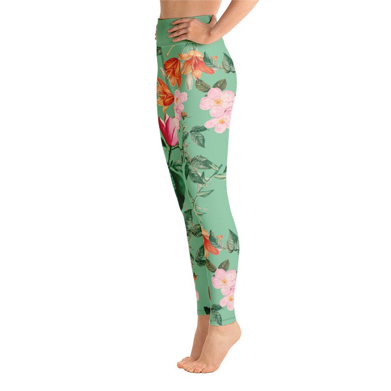 Flowers LEGGINGS Yoga with Abstract Flower Pattern Jogging Pants Unisex Yoga Pants Sports Pants Yoga Leggings Comfortable Elastic,