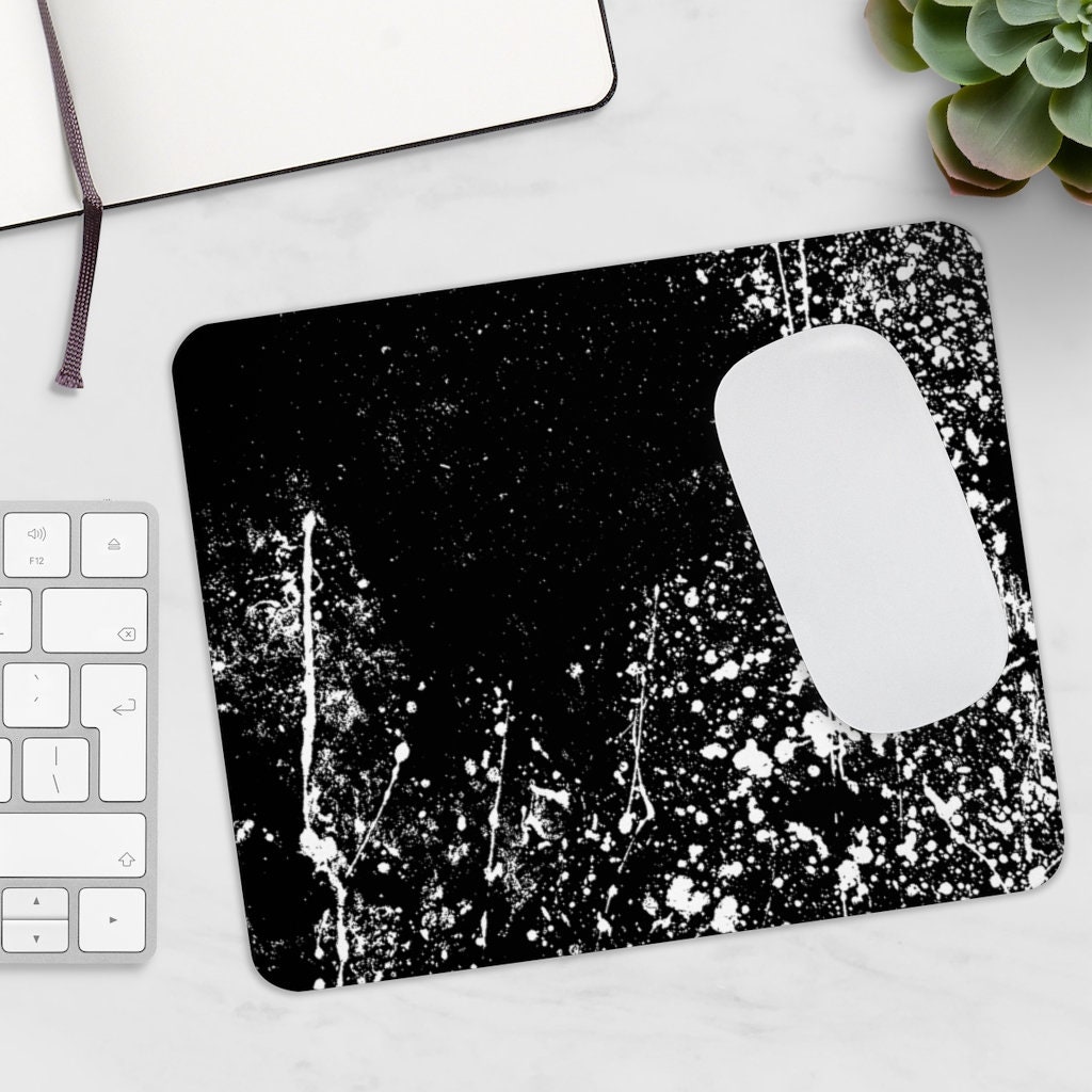 Mousepad Gamer Black White Mouspad Mouse Pad Abstract Etsy UK