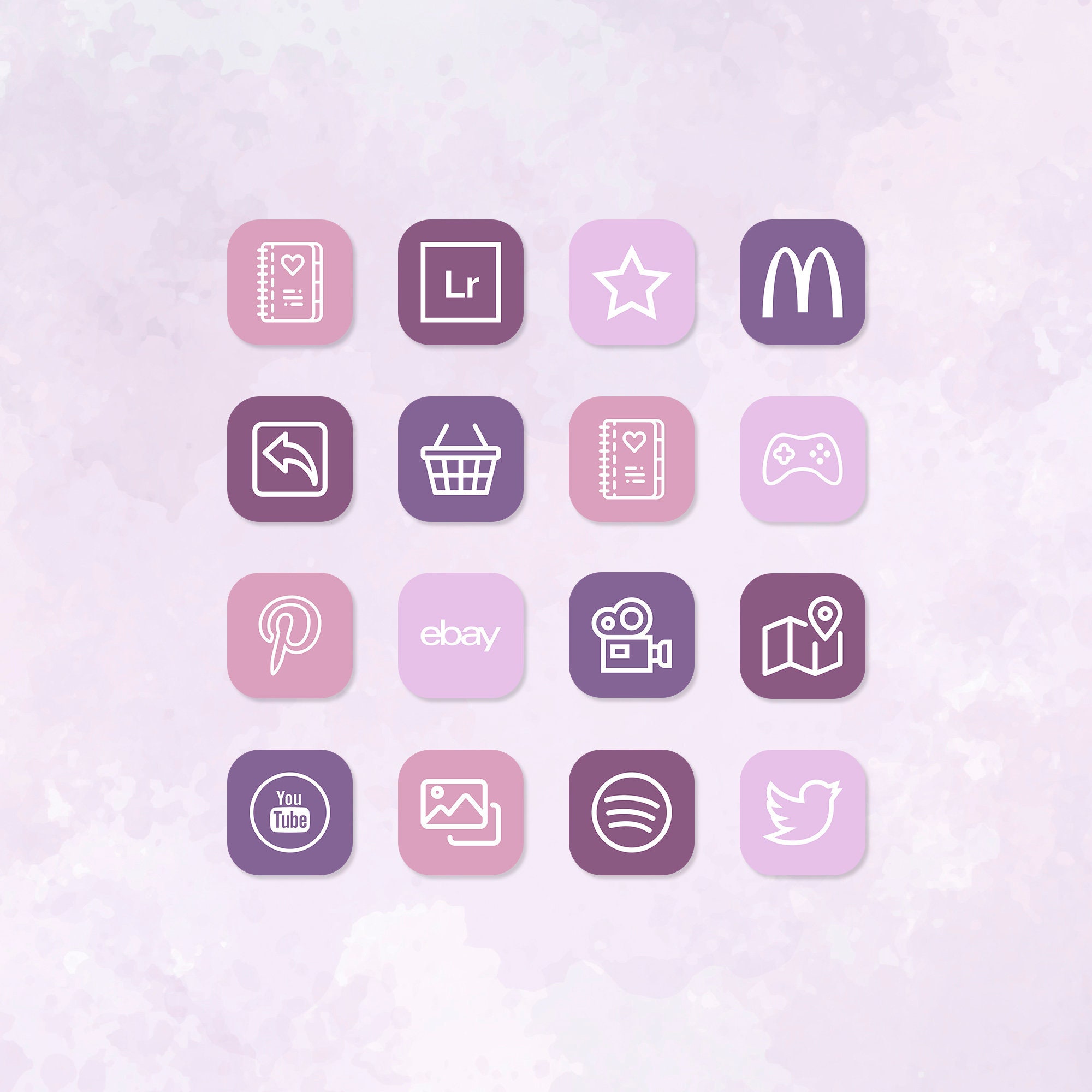Lilac app icon cute wallpaper aesthetic pastel ios 14