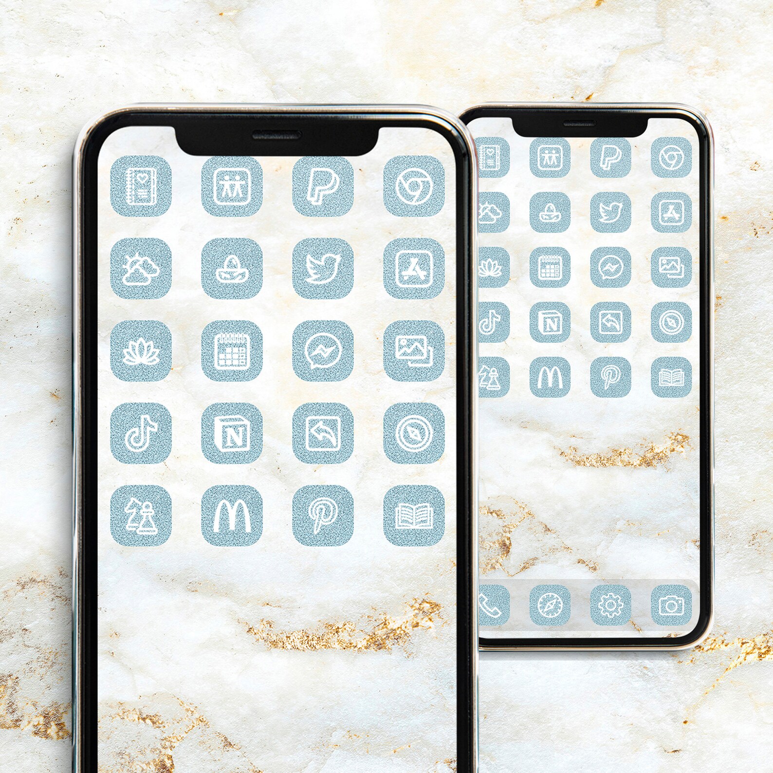 Light Blue Glitter app icons widget iphone home screen app Etsy
