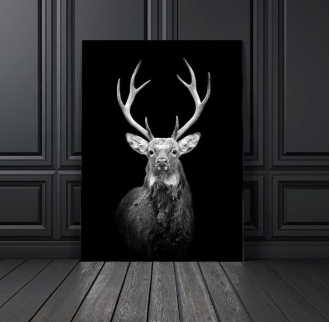 Elk Canvas Wall art Home decor print wall hanging design Etsy