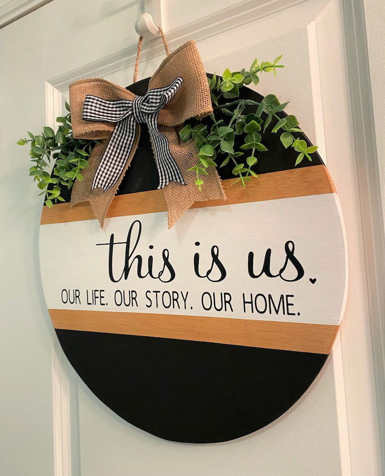 This is Us Wood Sign Round Wood Sign Wooden Sign This is Etsy