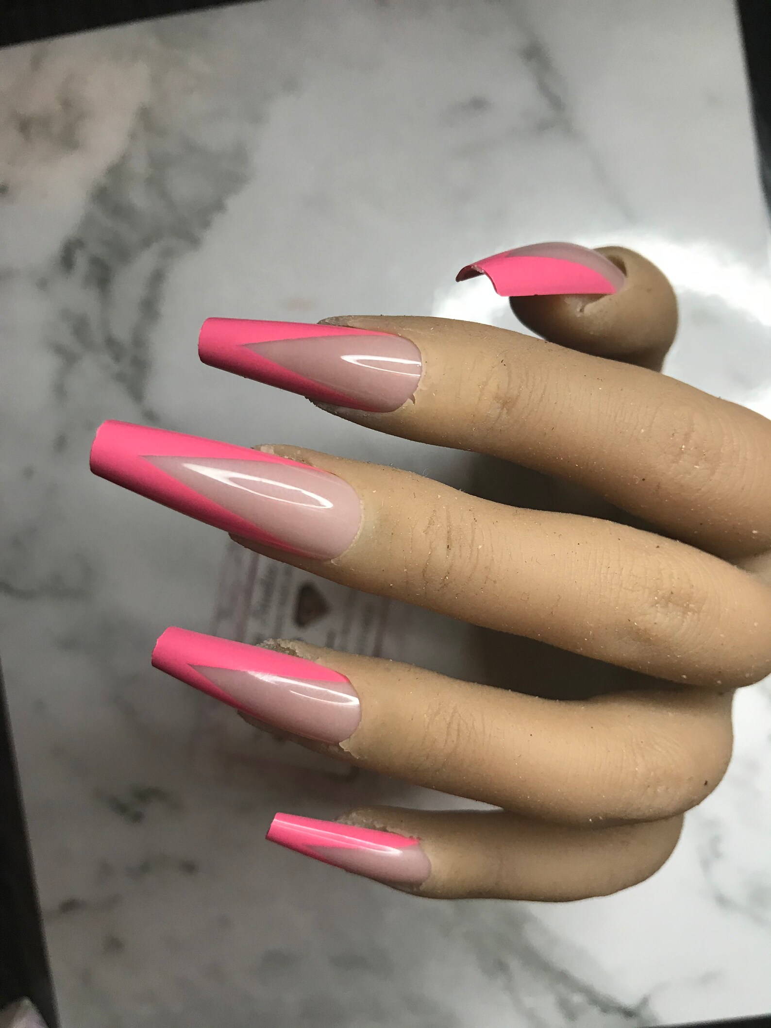 Pink Frenchie Nail kit READY TO SHIP Etsy