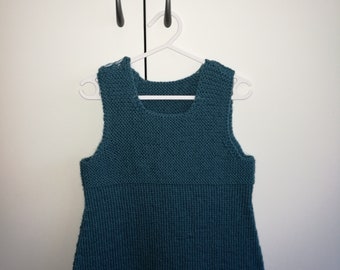 Strickkleid für kleine Mädchen, blau