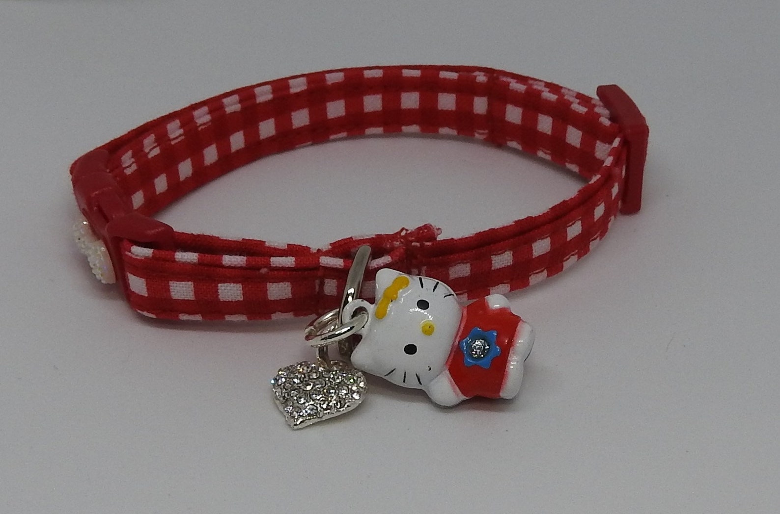 Cat Collar Red Plaid Hello Kitty Adult Cat Collar Etsy