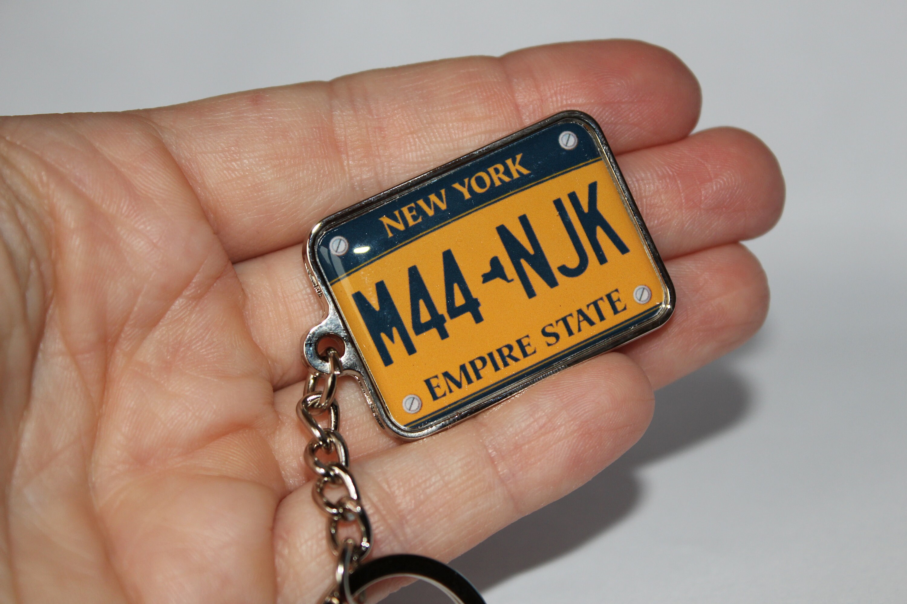 Custom Personalized Keychain New York License Plate Keyring Etsy