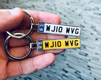 Car number plate keyring, Car keychain, Custom keychain, Custom License Plate Key Fob, British Car Registration Number Plate