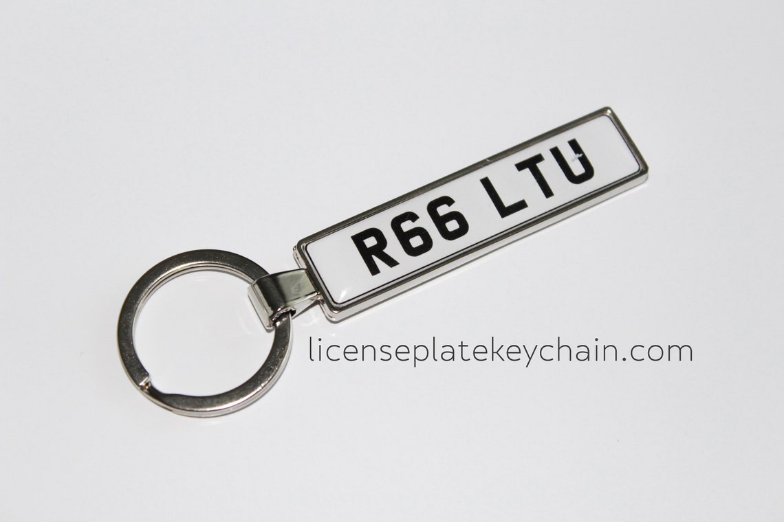 Personalized License Plate Car Keychain United Kingdom Any Etsy UK