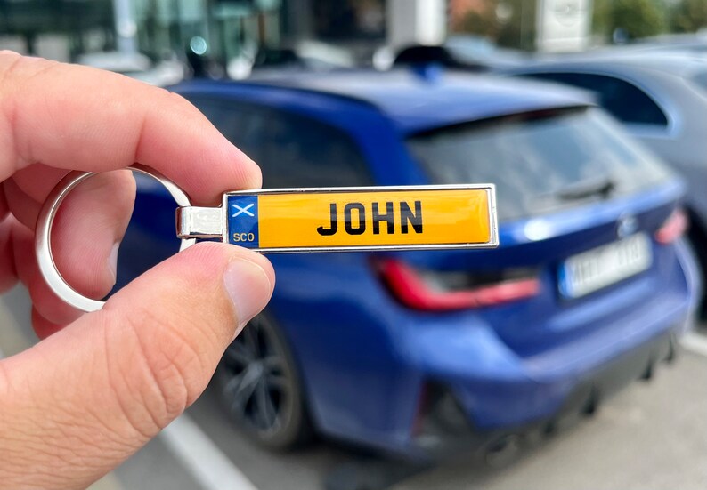 Personalized Denmark Number Plate Keychain: Custom Danmark Keyring - Etsy
