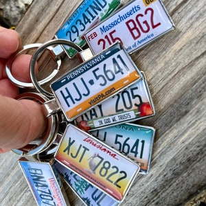 USA Number Plate Keyring, Custom Made License Plate Keyring, Perfect Valentines Day Gift For Men
