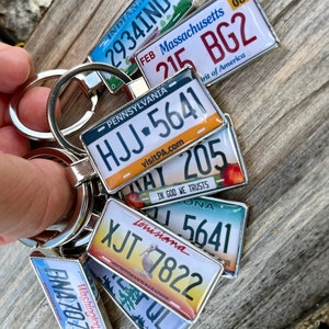 ★ Car license plate keychain mini license plate trailer custom car