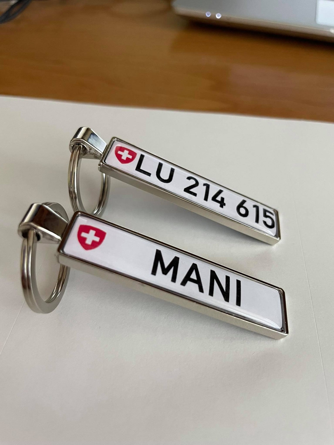 Personalized Switzerland Number Plate Keyring Swiss Keychain Etsy