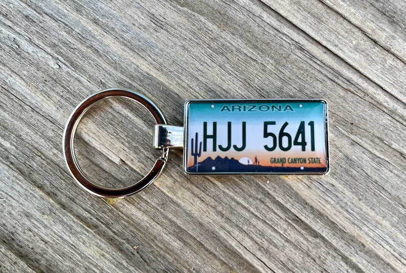 USA Number Plate Keyring Custom Made License Plate Keyring Etsy