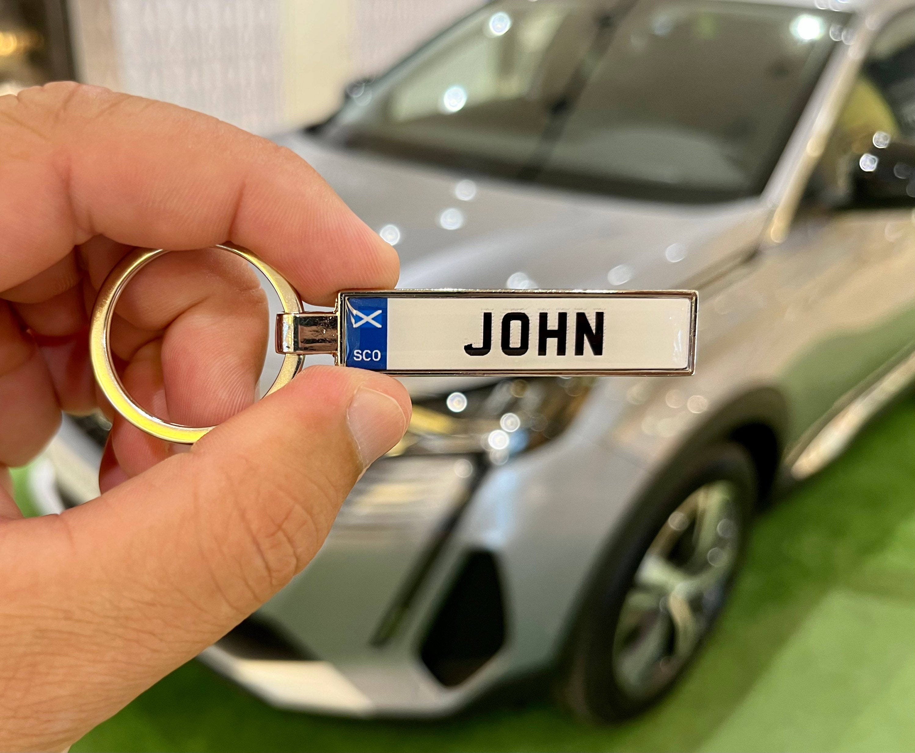 WeLove3D Car Number Plate Key Ring, Car Reg Keyring, Number Plate Keychain, Custom Car Plate