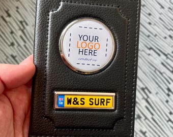 Personalized Black Leather Car Documents Holder, Car Document Case, Car Registration Wallet