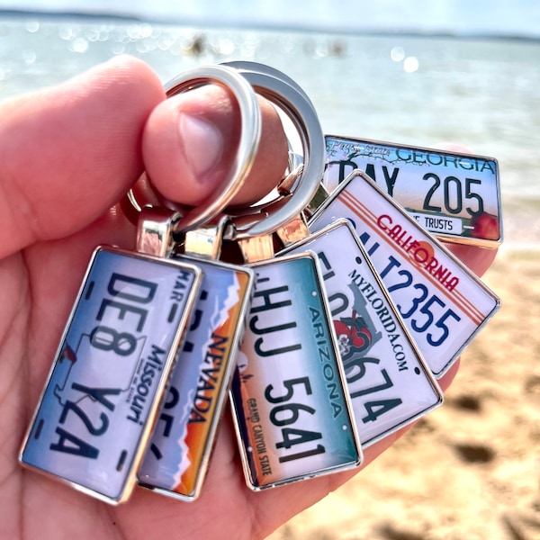 Name on License Keychain Etsy