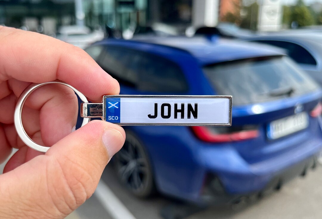 Personalised Car Number Plate Keyring, Vanity Number Plate, Custom Number Plate, Car Lover
