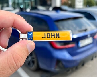 Personalised Number Plate Custom Keyring Car Registration Reg Licence Keychain - Foto 7