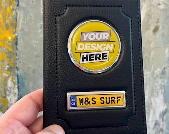 Custom Car Documents Folder, Driving Document Wallet: Car Logo, Personalized Registration Holder With License Plate Number