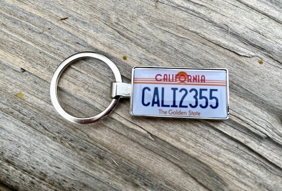 Personalized number deals plate keychain