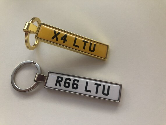 Personalised Plate Keychain Car Number 